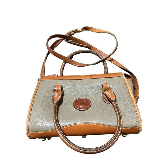 Dooney & Bourke Vintage Satchel Doctors bag pebbled leather buckle all weather - Picture 6 of 9